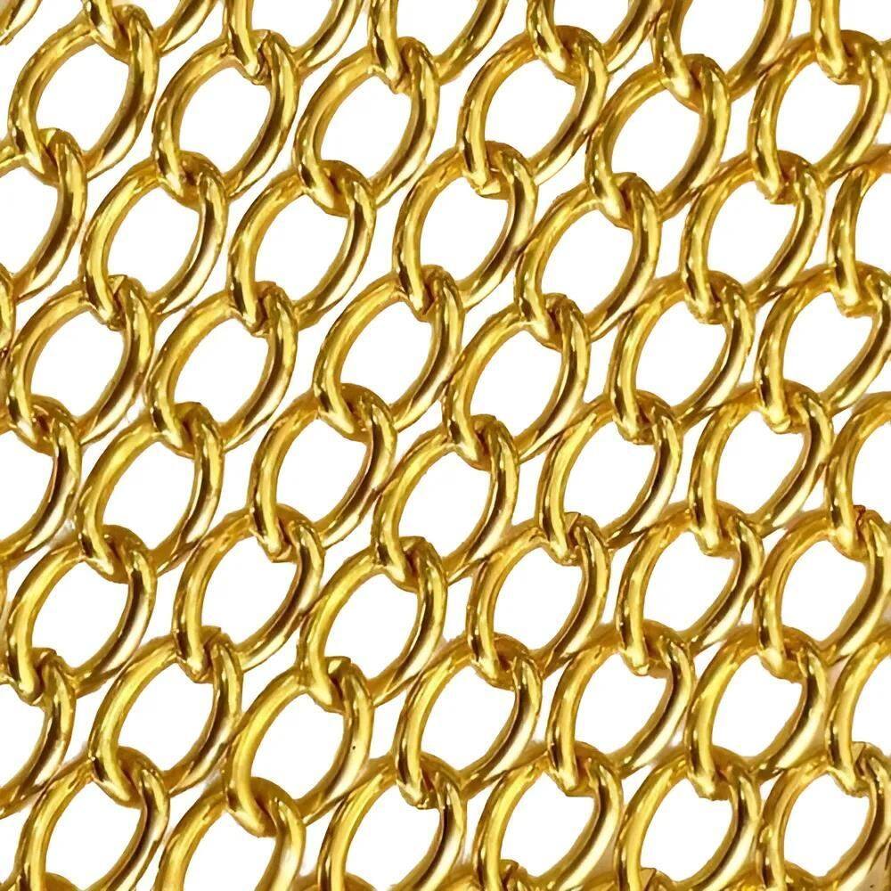 Corrente 10M Bolsa Artesanato Alumínio Pr Dourado