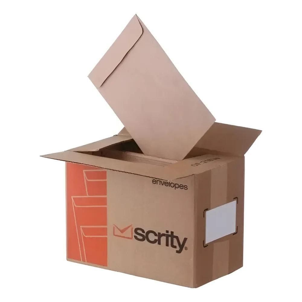 Envelope Saco Pardo A5 17,6X25Cm 250Un Scrity Resistente