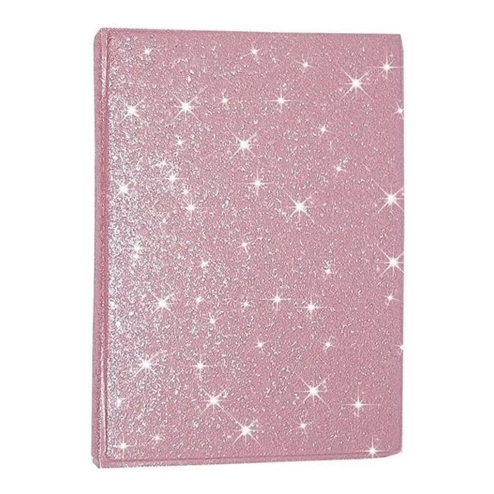 Álbum Glitter Rosa Pastel 15X21: Memórias Doces Em Couro Eco