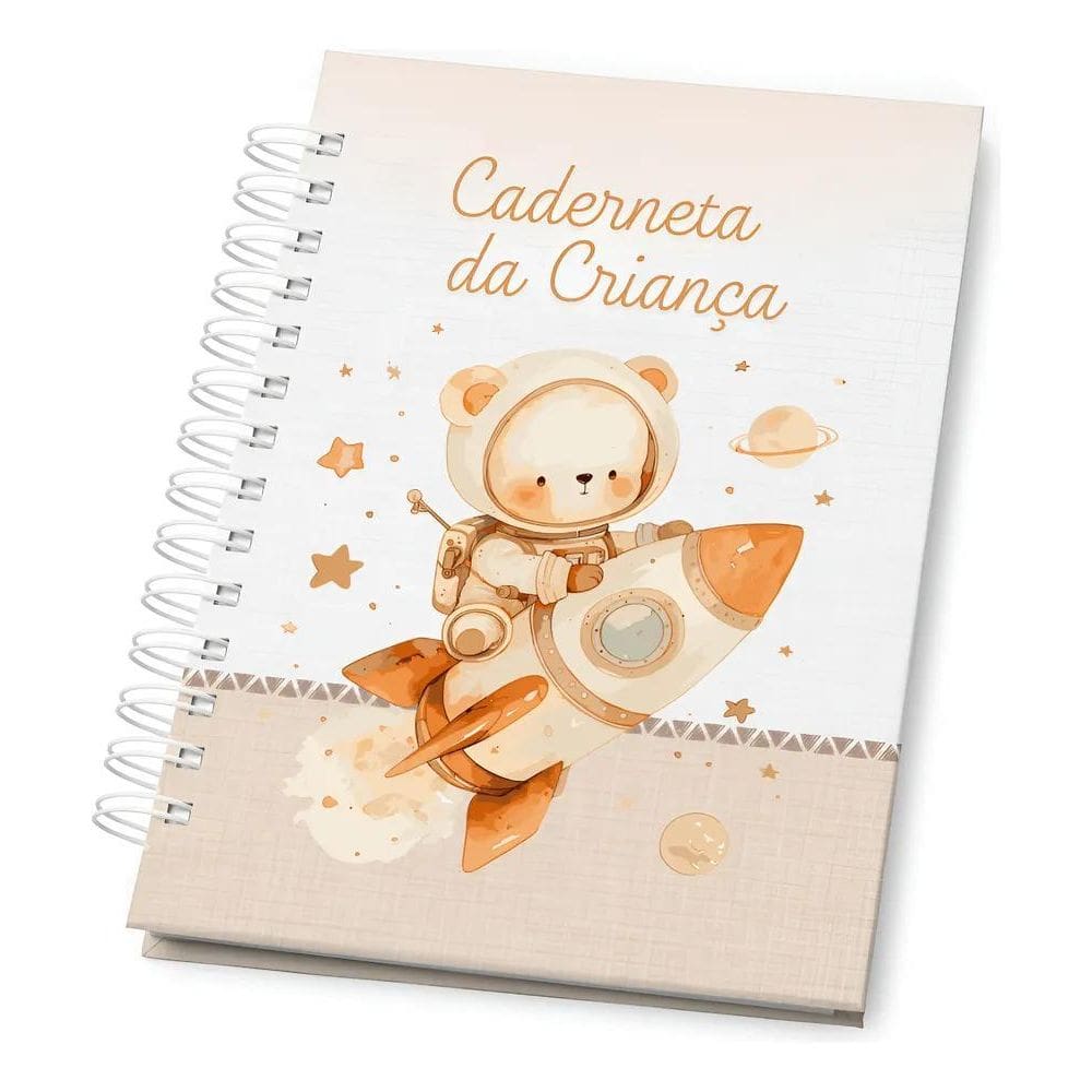 Caderneta Vacina Bebê Luxo Capa Dura - Versão Sus A Astronau