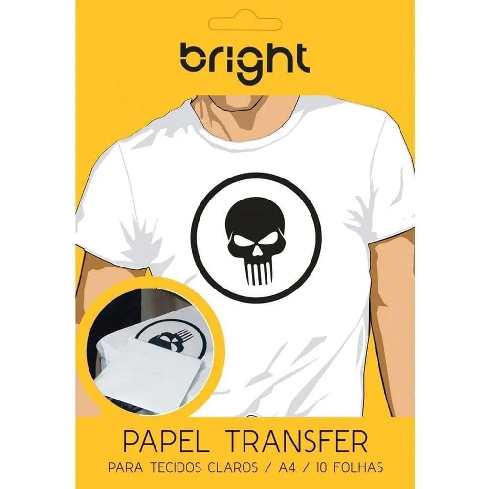 Papel Transfer A4 Tecido Claro Bright 10 Folhas