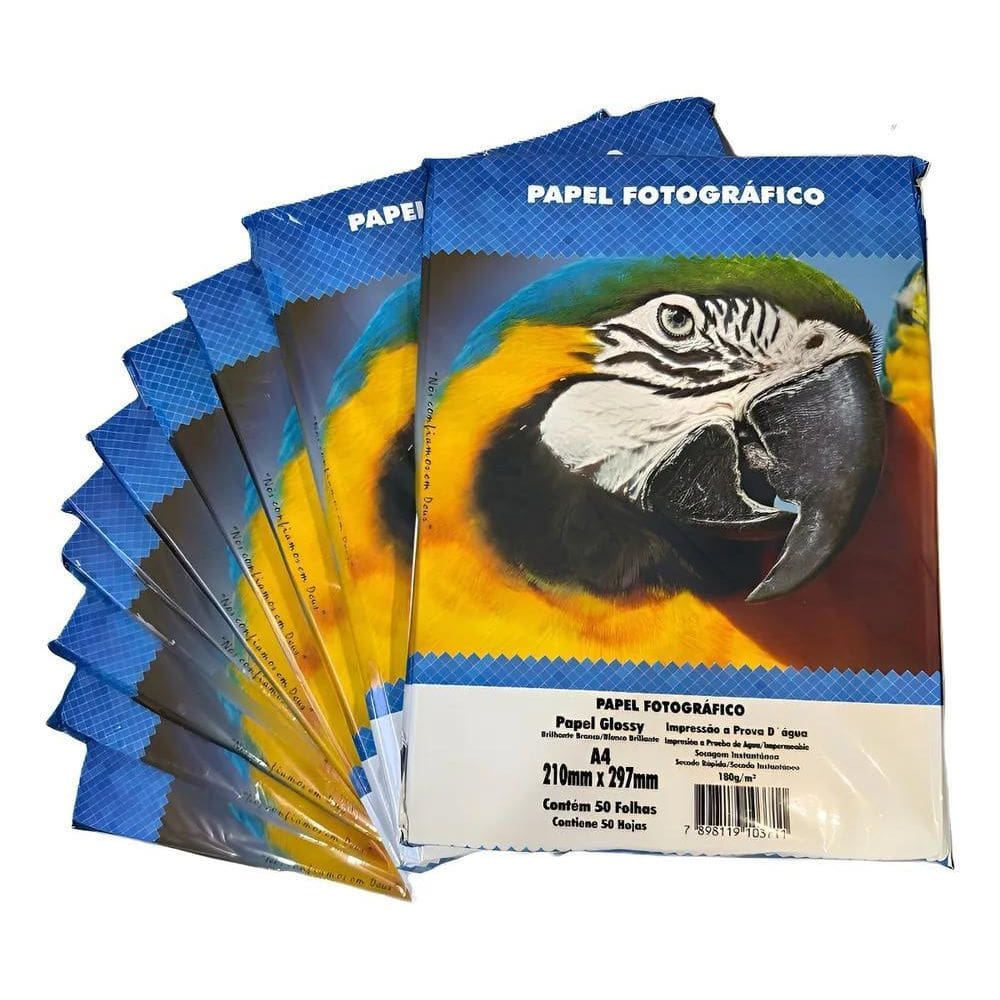 Papel Fotográfico Glossy 180G A4 Masterprint Com 200 Folhas
