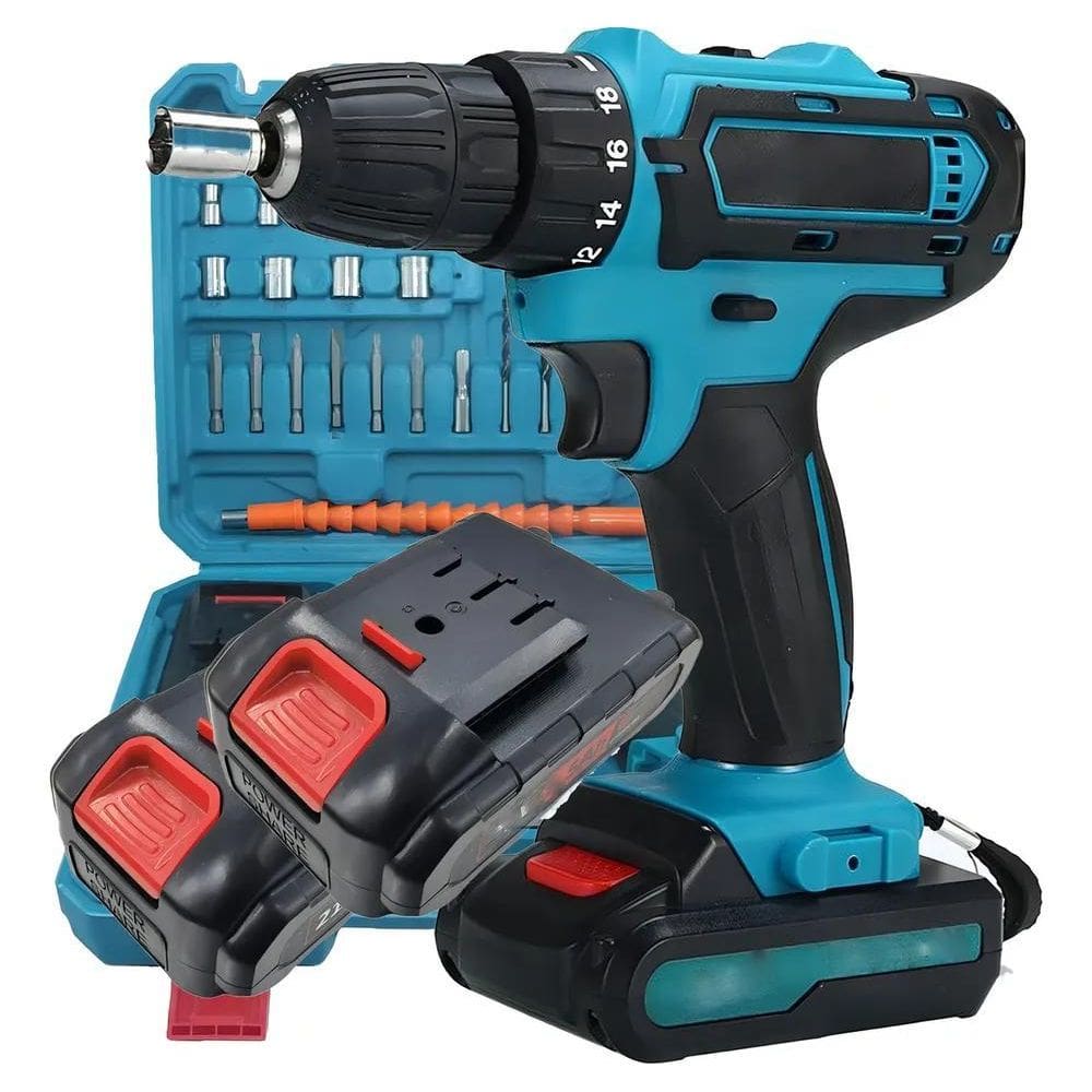 Furadeira Parafusadeira 24V Max Com 2 Baterias 10Ah