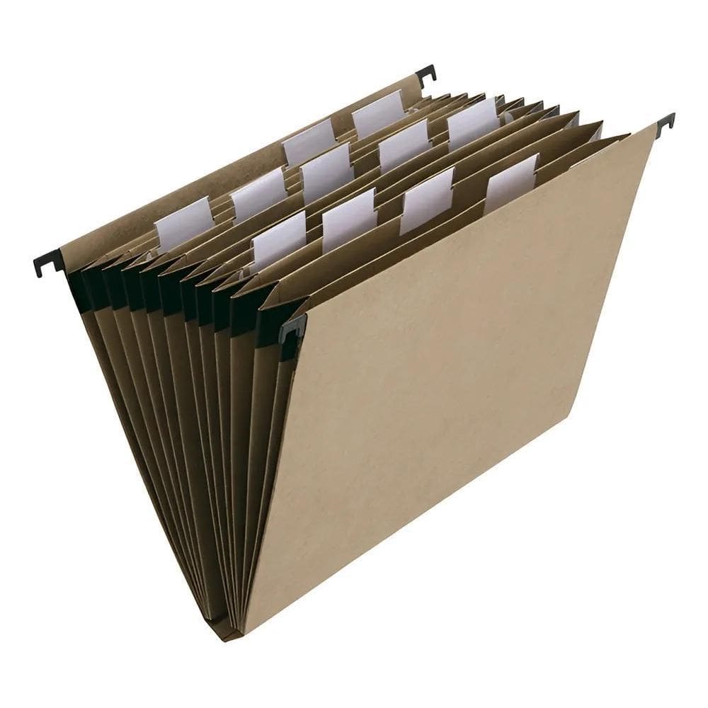 Pasta Suspensa Kraft 12 Divisórias A4 Dello: Organize Já