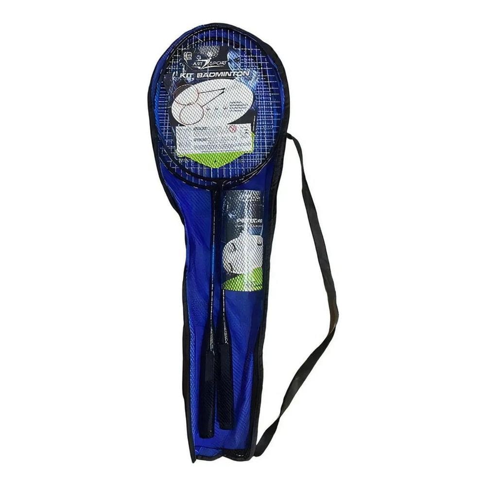 Badminton Art Sport: Kit Completo 2 Raquetes, 3 Petecas E Bo