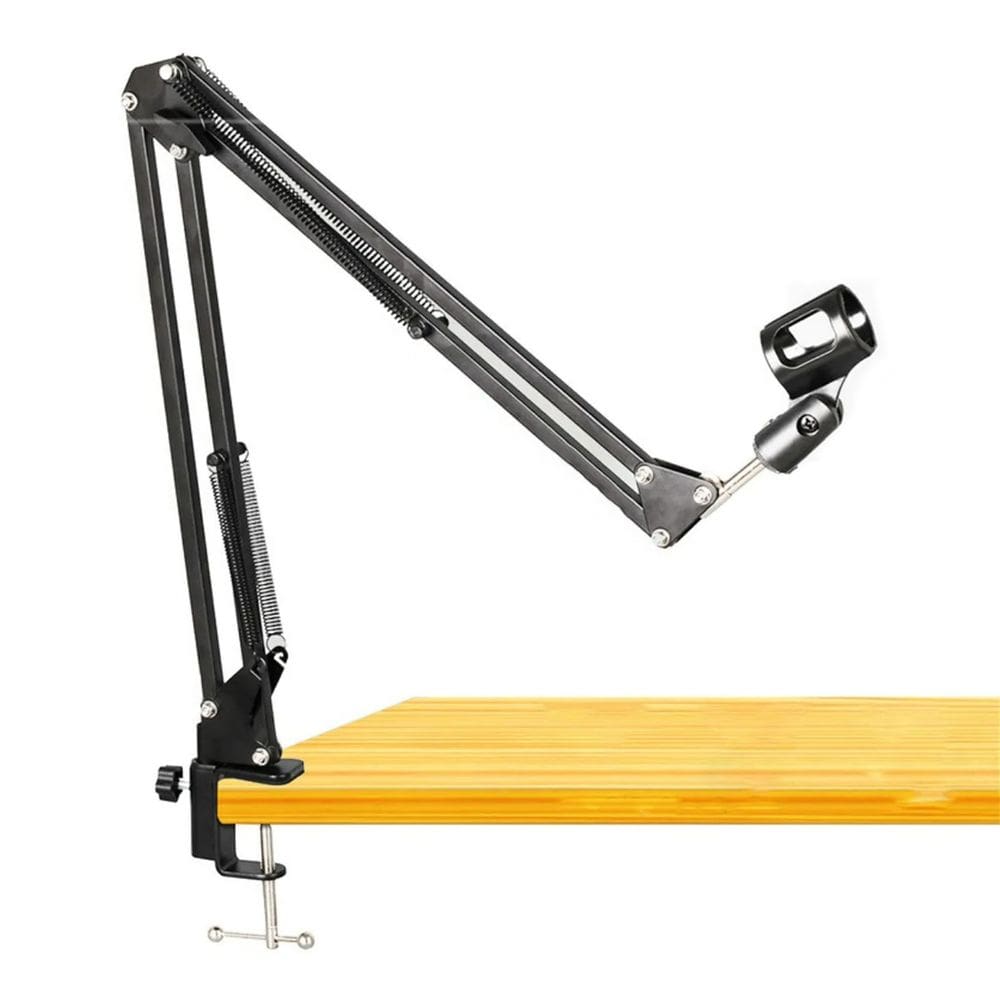 Pedestal Suporte Mesa Braço Articulado para Microfone Studio 360° Ajustável