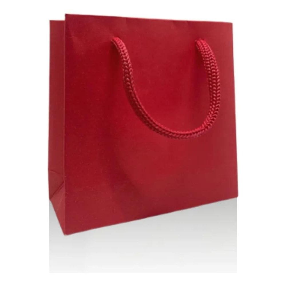 Mini Sacola Kraft/Colorida 10X10X4Cm C/50 Uni - P Vermelho