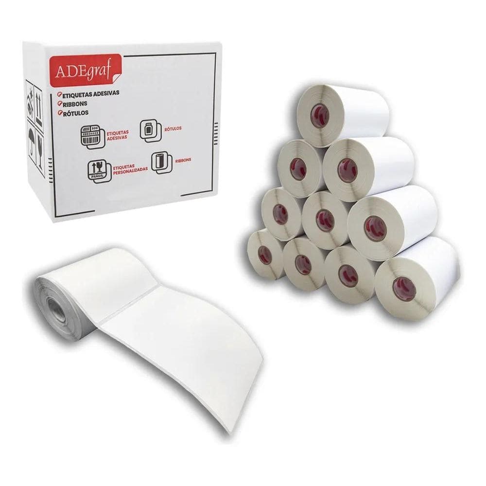 10 Rolos Etiqueta 10X15Cm Bopp Fosco Zebra/Elgin