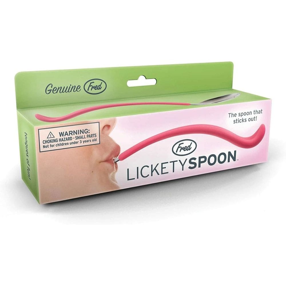 Colher Sobremesa Infantil Língua Divertida - Aço Inox e Silicone - LicketySpoon