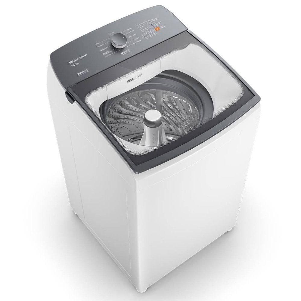 Máquina De Lavar 14kg Smart Sensor Tira Manchas Brastemp Branco 220V