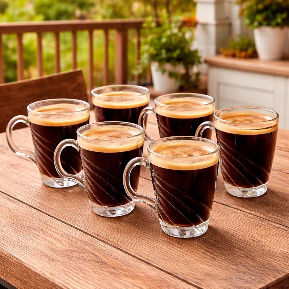 Canecas Copo Xícara Chocolate Chá Café Vidro 230ml Kit 8pçs