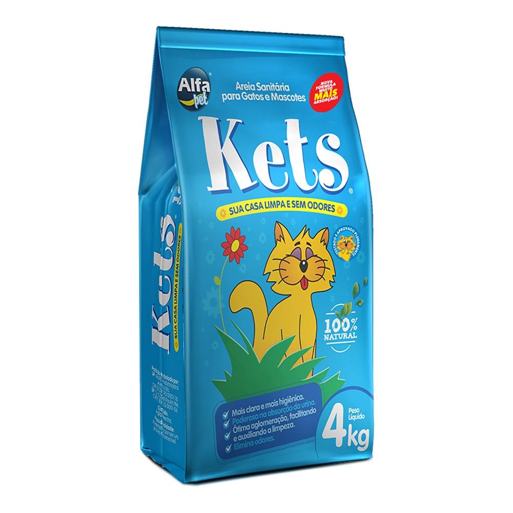 Areia Gatos Higienica Kets 4Kg