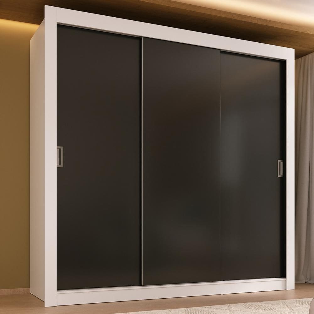 Guarda-Roupa Casal Multimóveis Barcelona 3 Portas de Correr CR35401