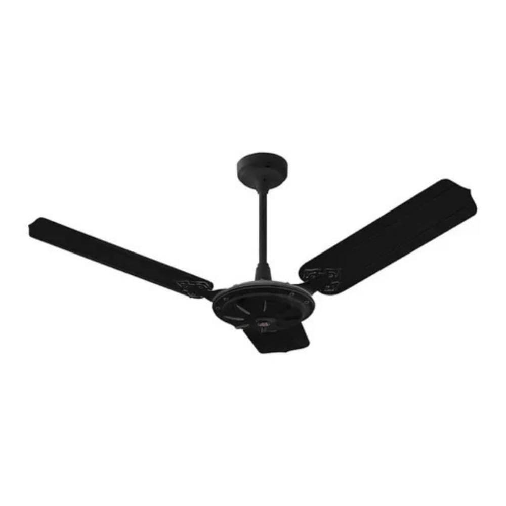 Ventilador de Teto com 3 Pás de Chapa Venti Delta New Eco Preto 220V