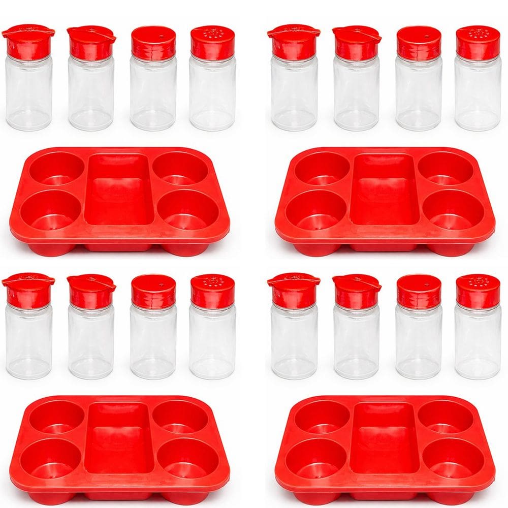 Kit 4 Porta Condimentos para Restaurantes e Lanchonetes 4 Frascos