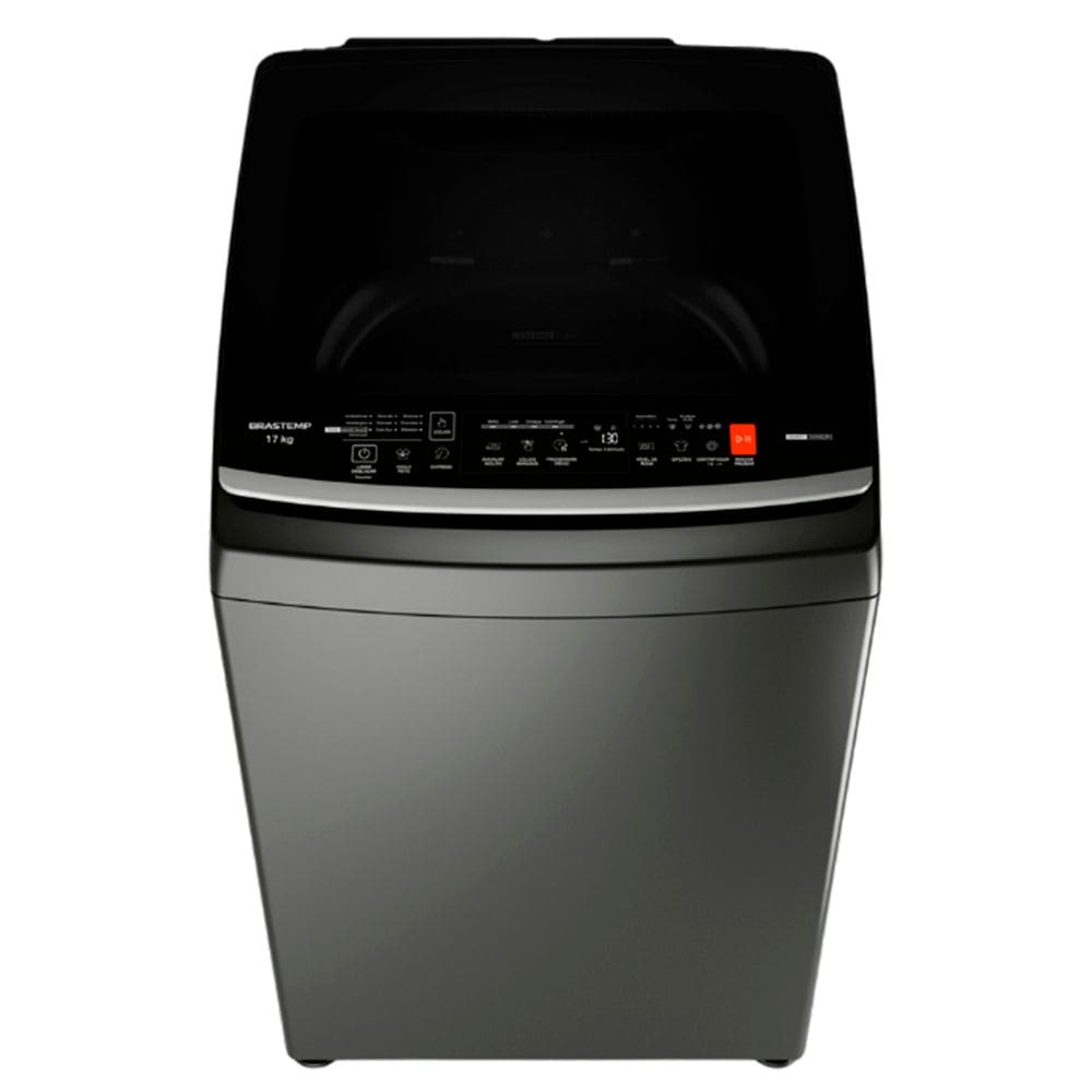 Máquina de Lavar Brastemp 17 kg BW17LTA Automática Smart Sensor Soft Close Timer Pro Cinza 110V