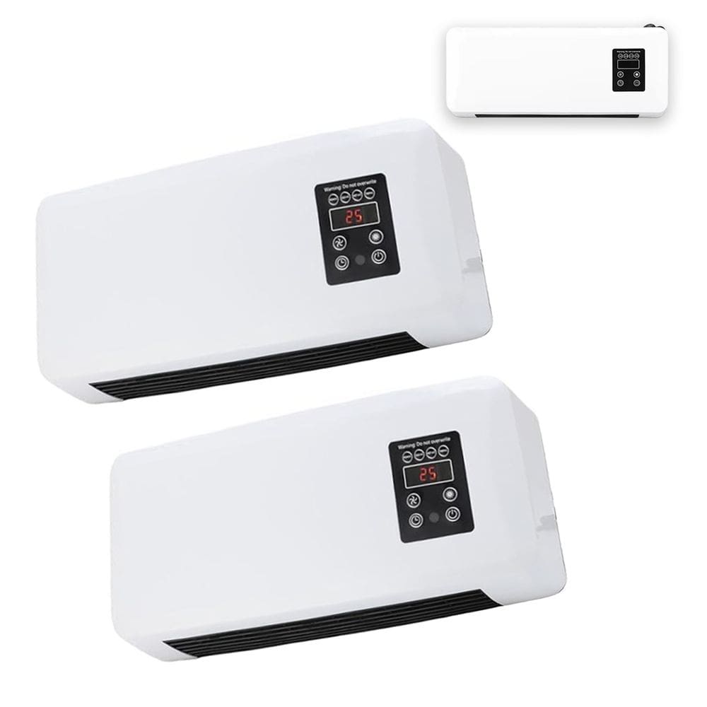 Aquecedor Kit 2 Uni Climatizador 3 em 1 Ventilador de Parede Seca Roupa Controle Remoto Refrigera Ajuste de Temperatura