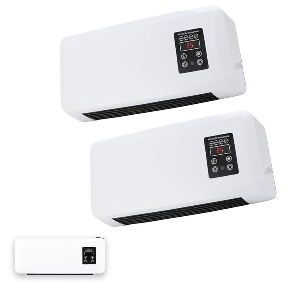 Aquecedor Kit 2 Uni Climatizador 3 em 1 Ventilador de Parede Seca Roupa Controle Remoto Ajuste de Temperatura Refrigera