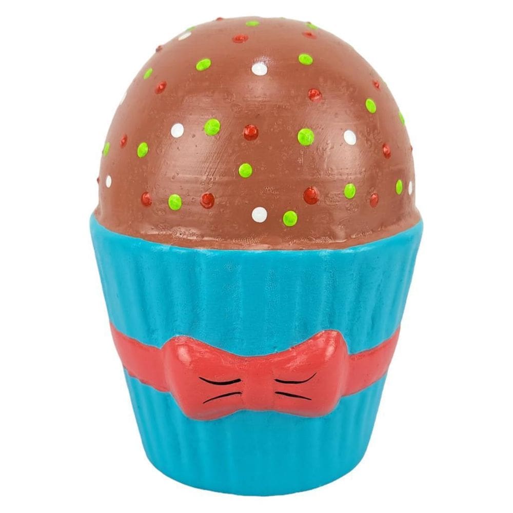 Cofre De Gesso Cupcake Azul Decoração Festa Criança