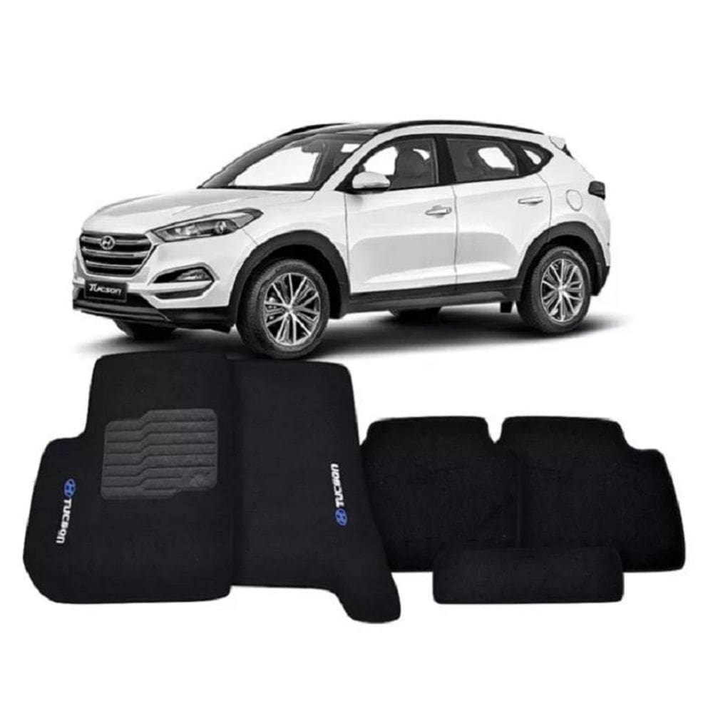 Tapete Automotivo Carpete Base Em Pvc Hyundai Tucson 2017