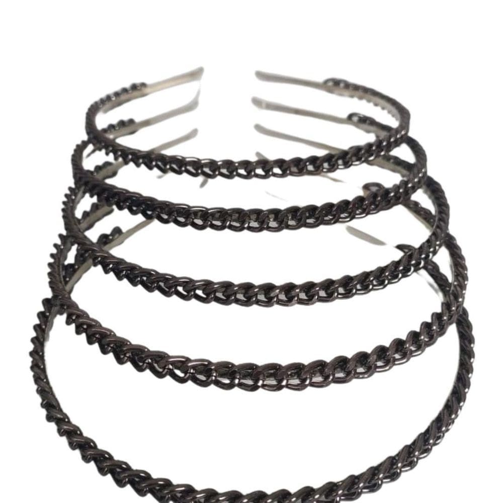 Tiara Corrente Elo Cartier Ródio Negro 5 Unidades