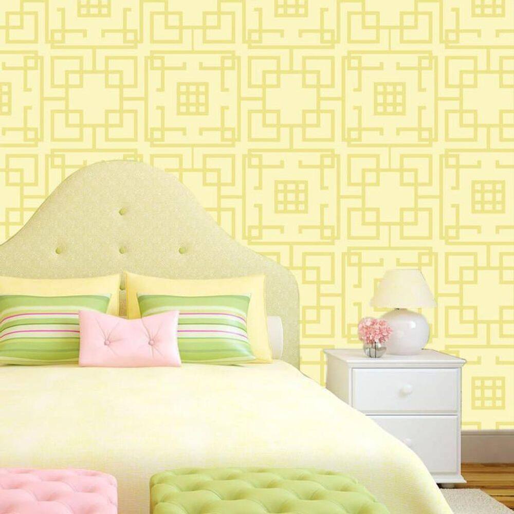 MP - Papel De Parede Geome trico Quadrados Am