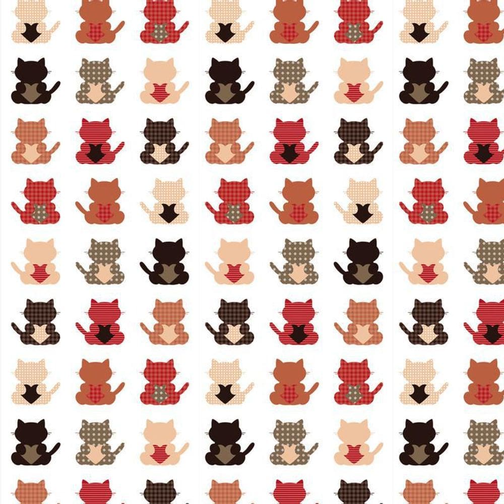 Papel De Parede Gatinhos Coloridos Autocolante Sala Quarto