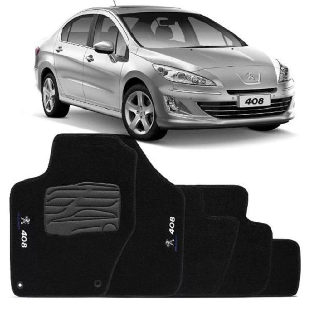 Tapete Automotivo Carpete Com A Base Em Pvc Peugeot408