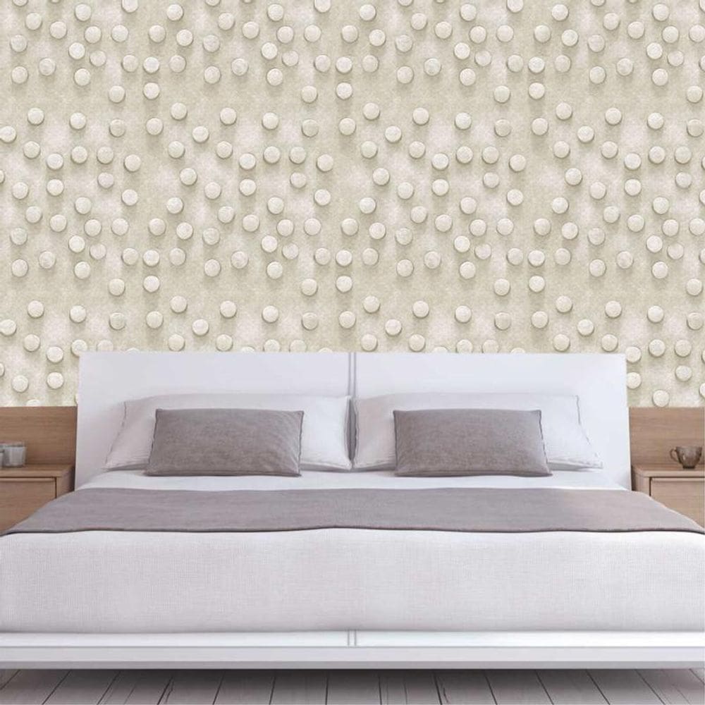 Papel De Parede Círculos Geométrico 3D Autocolante Lavável