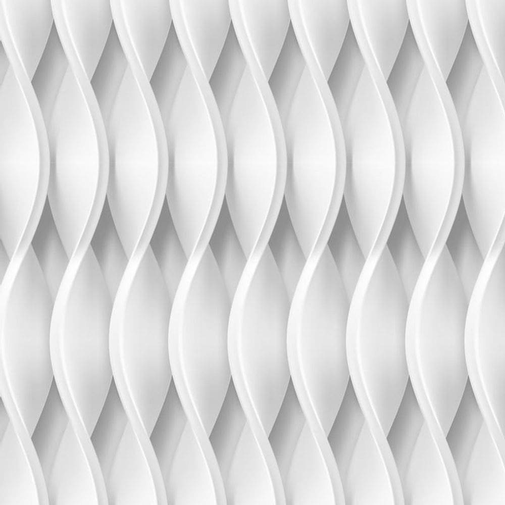 Papel De Parede 3D Ondas Vertical Geometrico Adesivo Lavavel