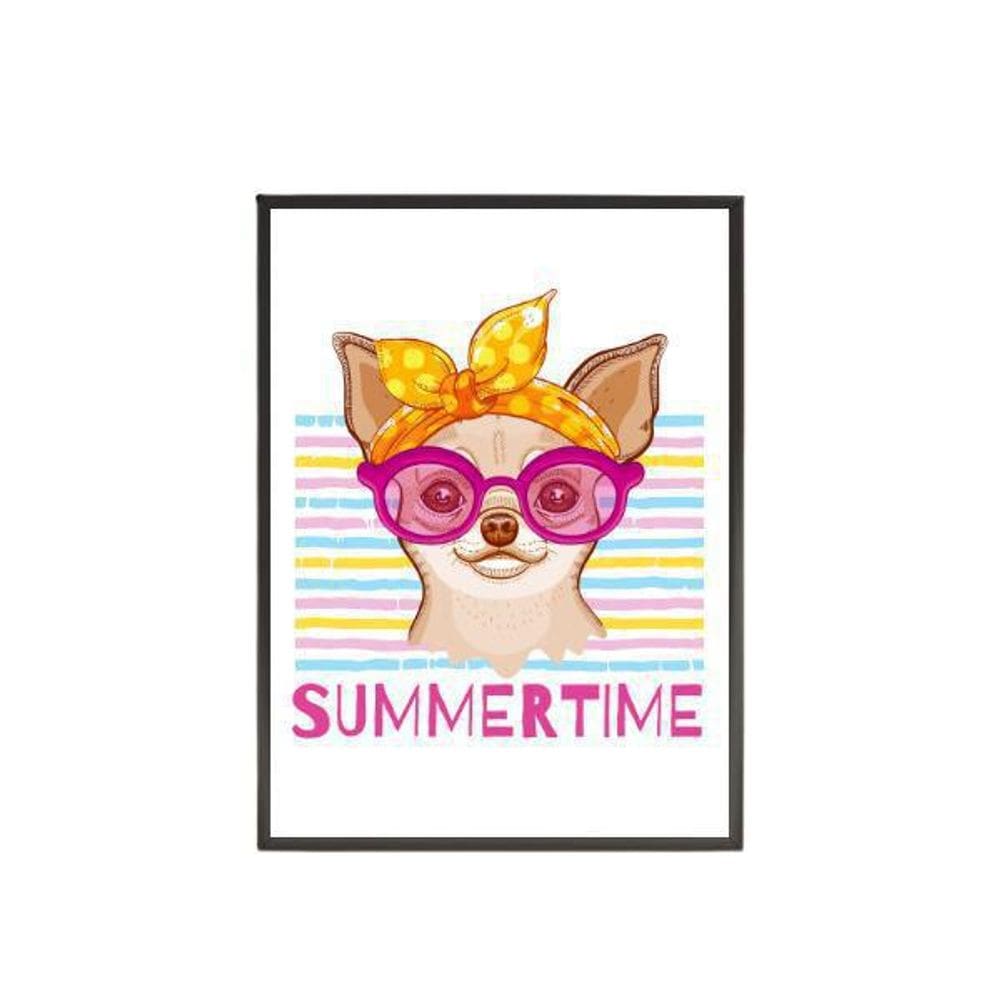 Quadro Decorativo Dog Summer Time 20X30Cm