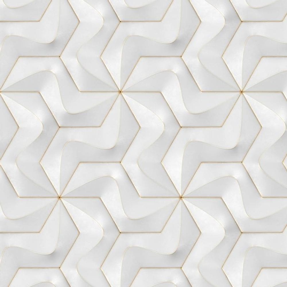 Papel De Parede 3D Formas Geometrica Autocolante Sala Quarto