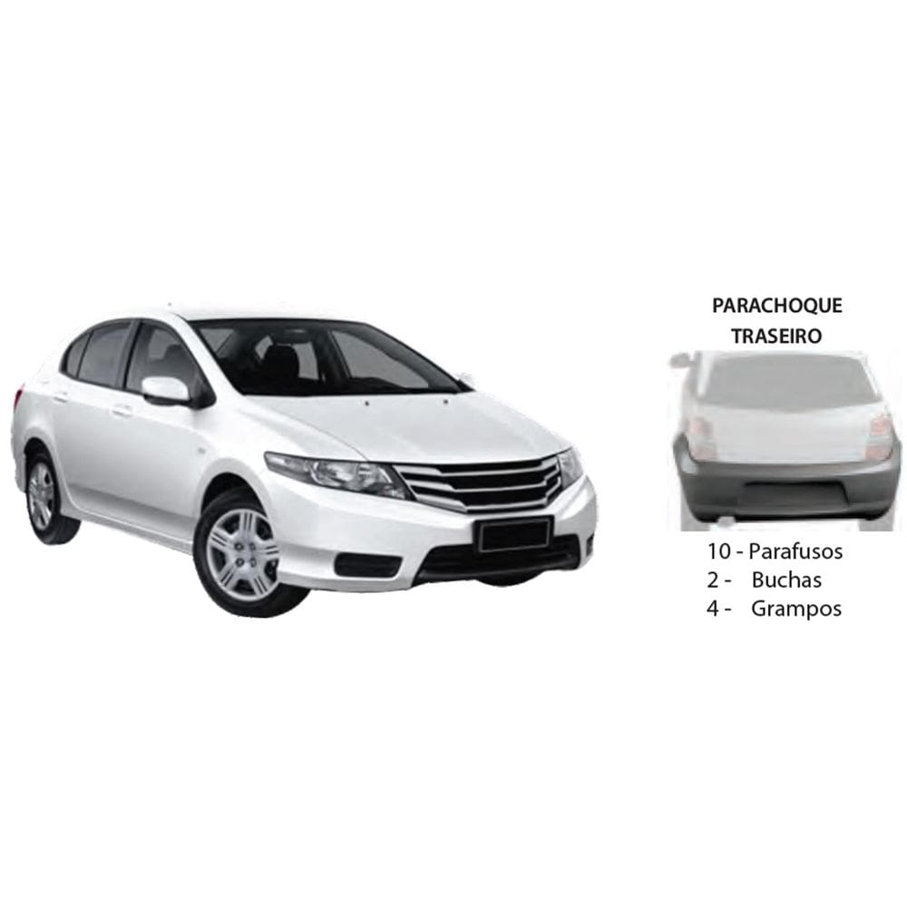Kit Presilha Parachoque Traseiro City 2013 A 2014