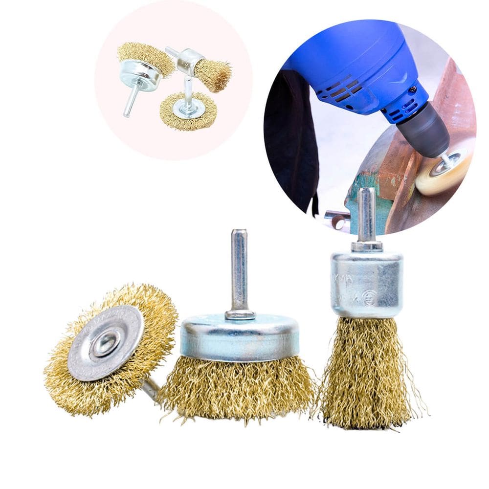 Escova De Aço Carbono Circular Para Furadeira 3 Unidades