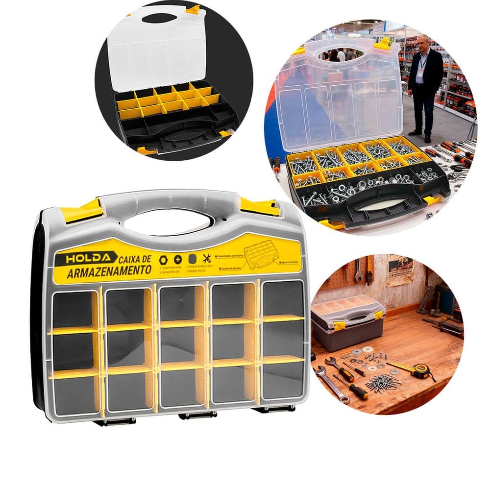 Caixa de Armazenamento Multi Eixo com Fechadura Forte