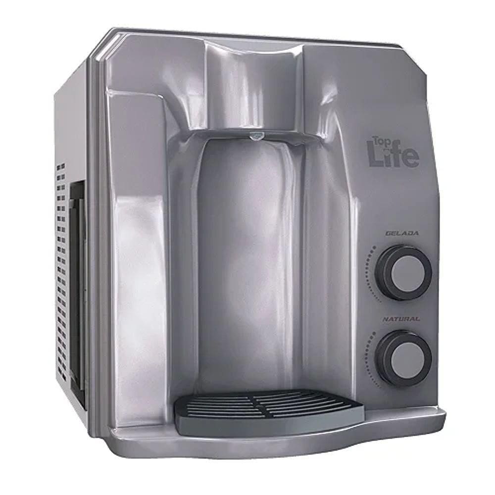 Filtro Super Água Alcalina Ionizada Gelada Flex He Top Life Prata 110V