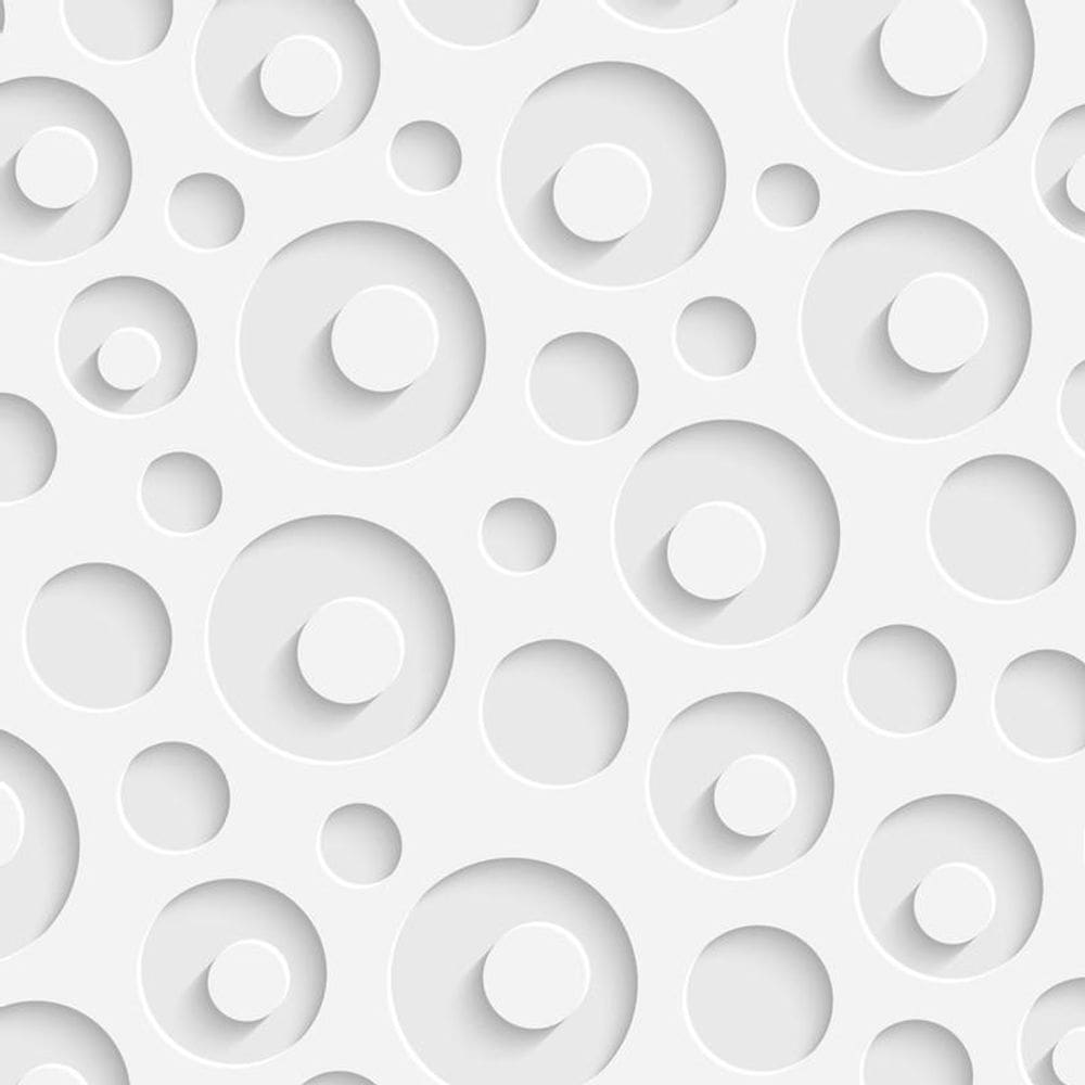 Papel Parede 3D Circulos Grandes E Pequenos Adesivo Sala