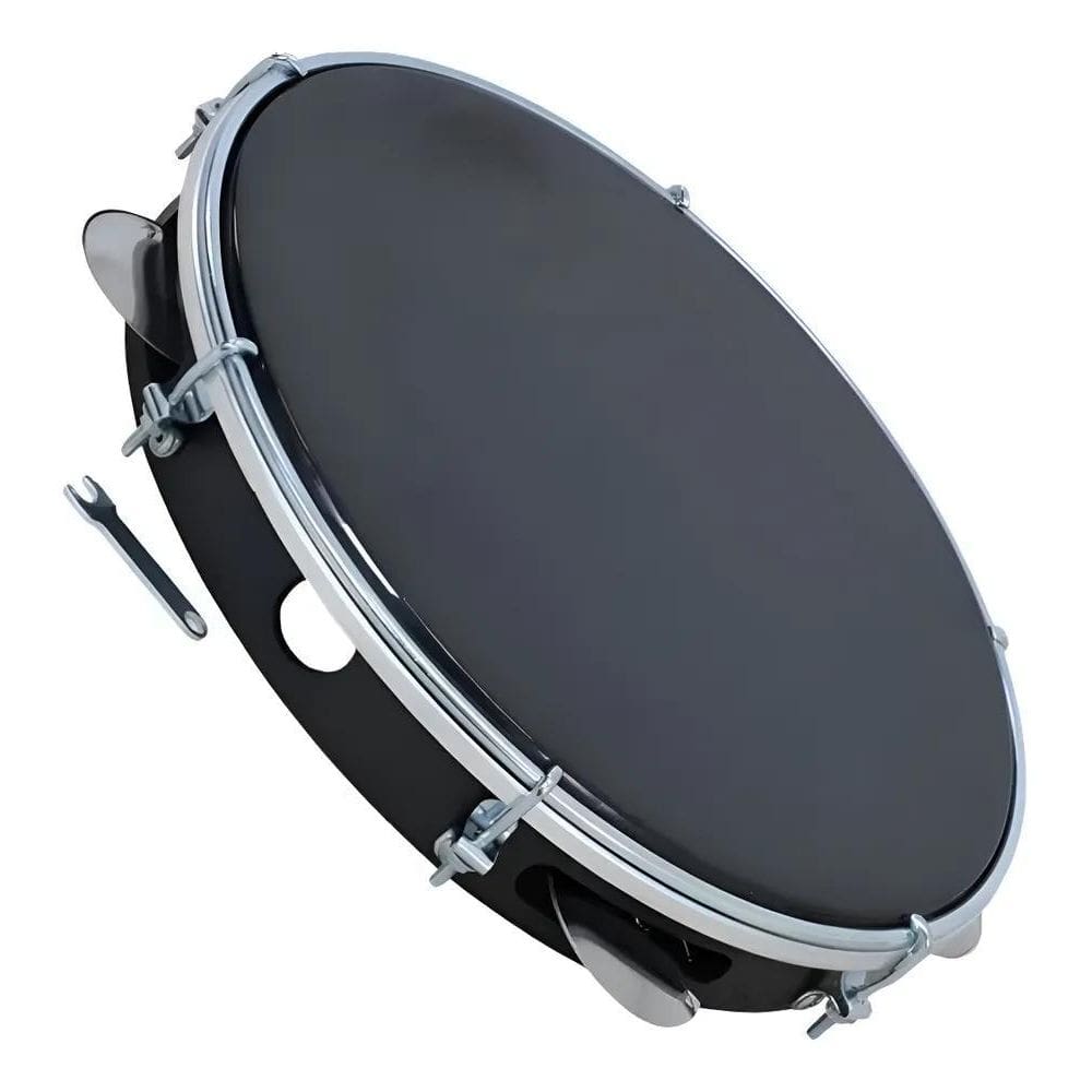 Pandeiro Zaidan 10 Abs Pele Preta - Som Profun