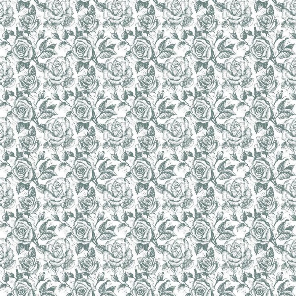 Papel Parede Floral Flores Verde Pintura Lapis Adesivo Sala