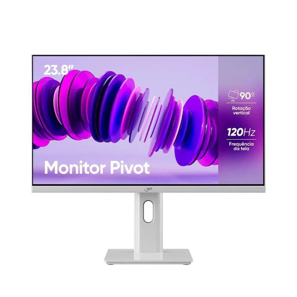 Monitor Pivot 23,8 Slim Get Led Va Fhd 7Ms 120Hz Vga/Hdmi