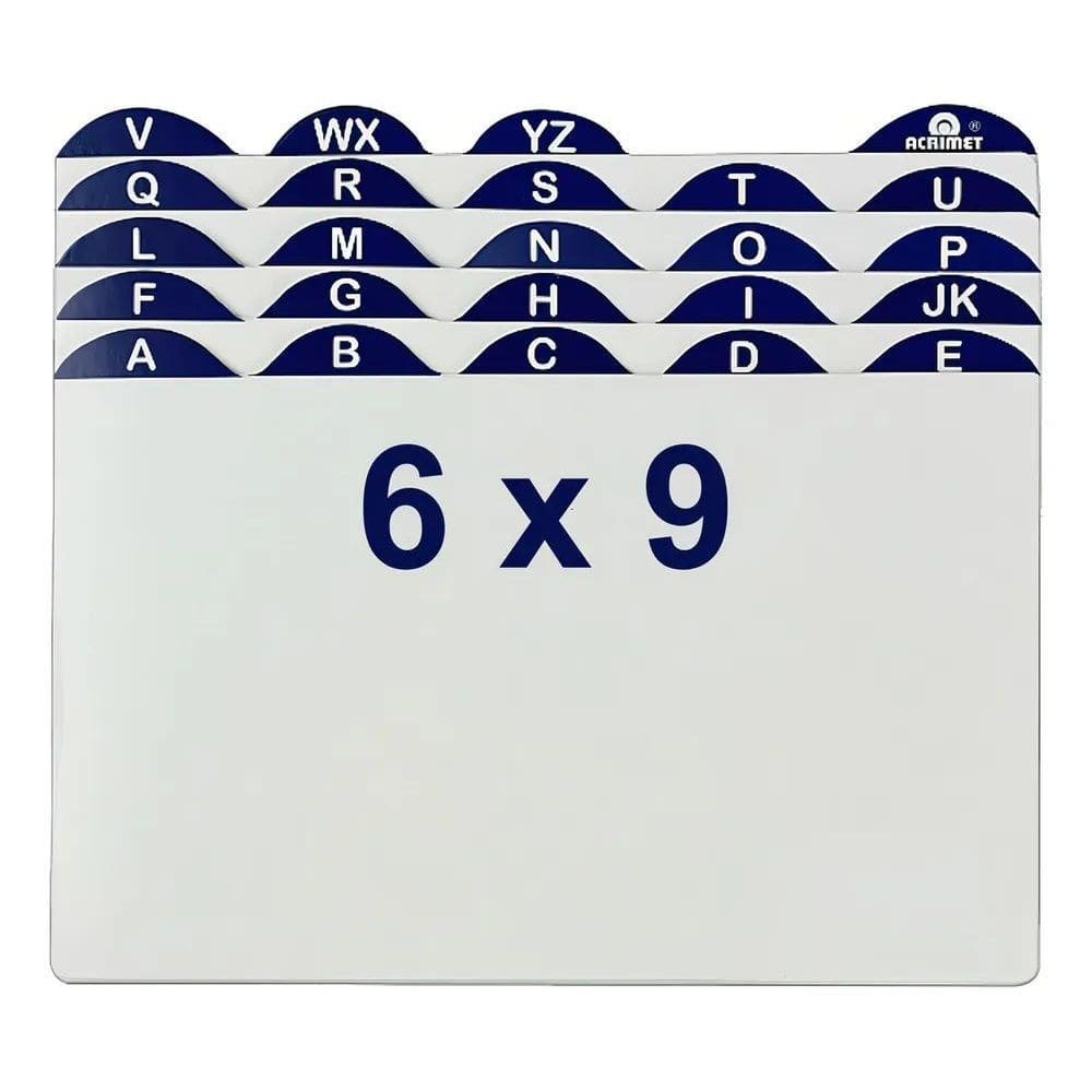 Organize Tudo: Índice A-Z Fichário 6X9 Acrimet