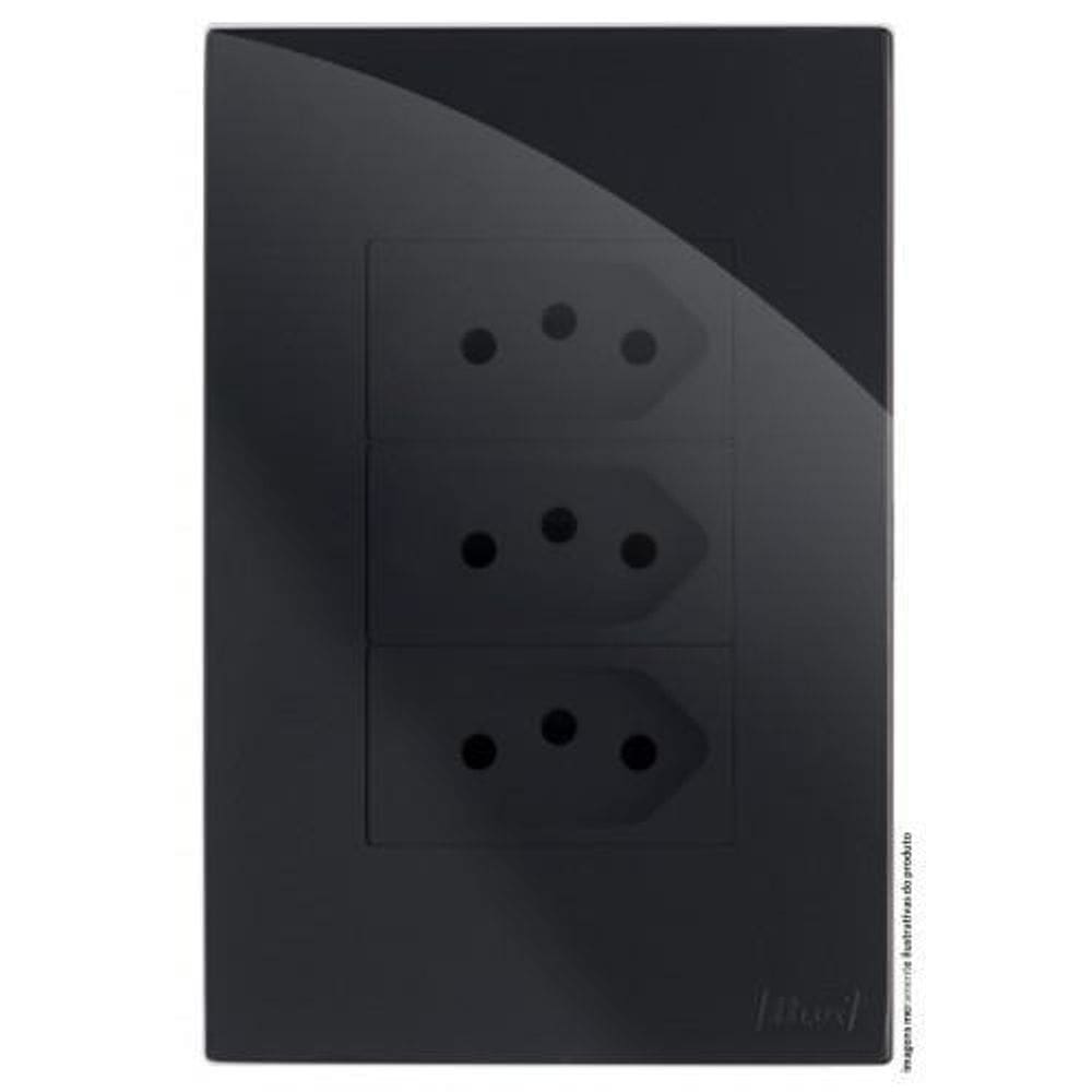 Kit Tomada Tripla 20A 4X2 BRG11231-3BK