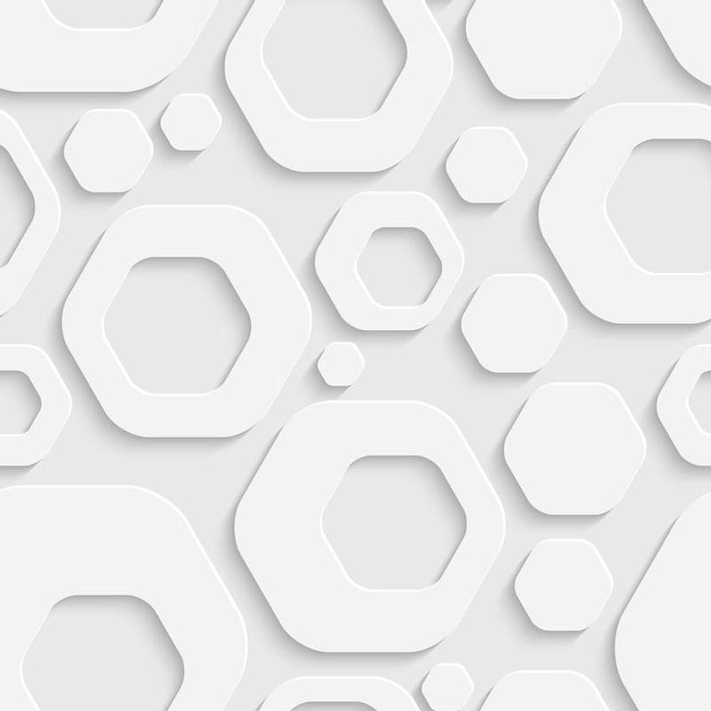 Papel De Parede 3D Hexagano Pequenos E Grandes Autocolante