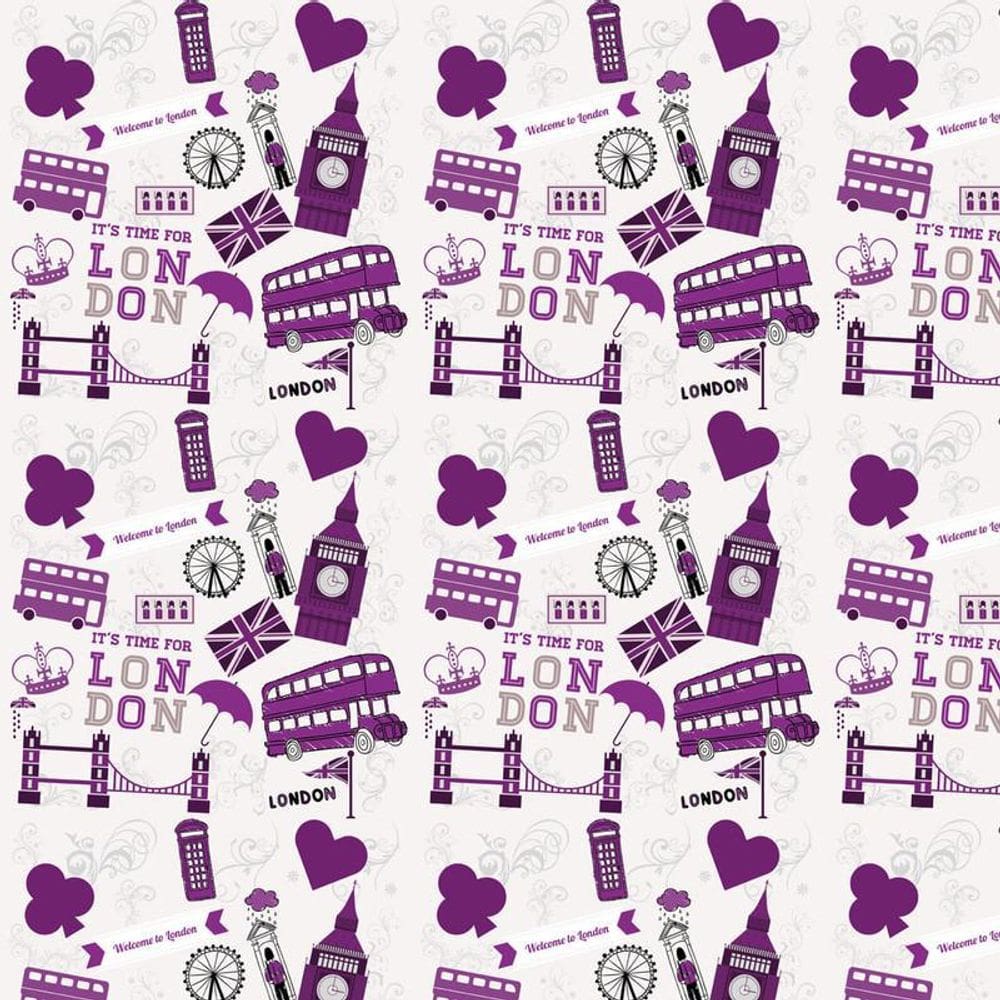 Papel De Parede Desenhos Roxo Ônibus Londres Ponte London