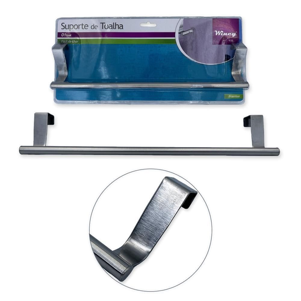 Porta Toalha De Banho Aço Inox Reto