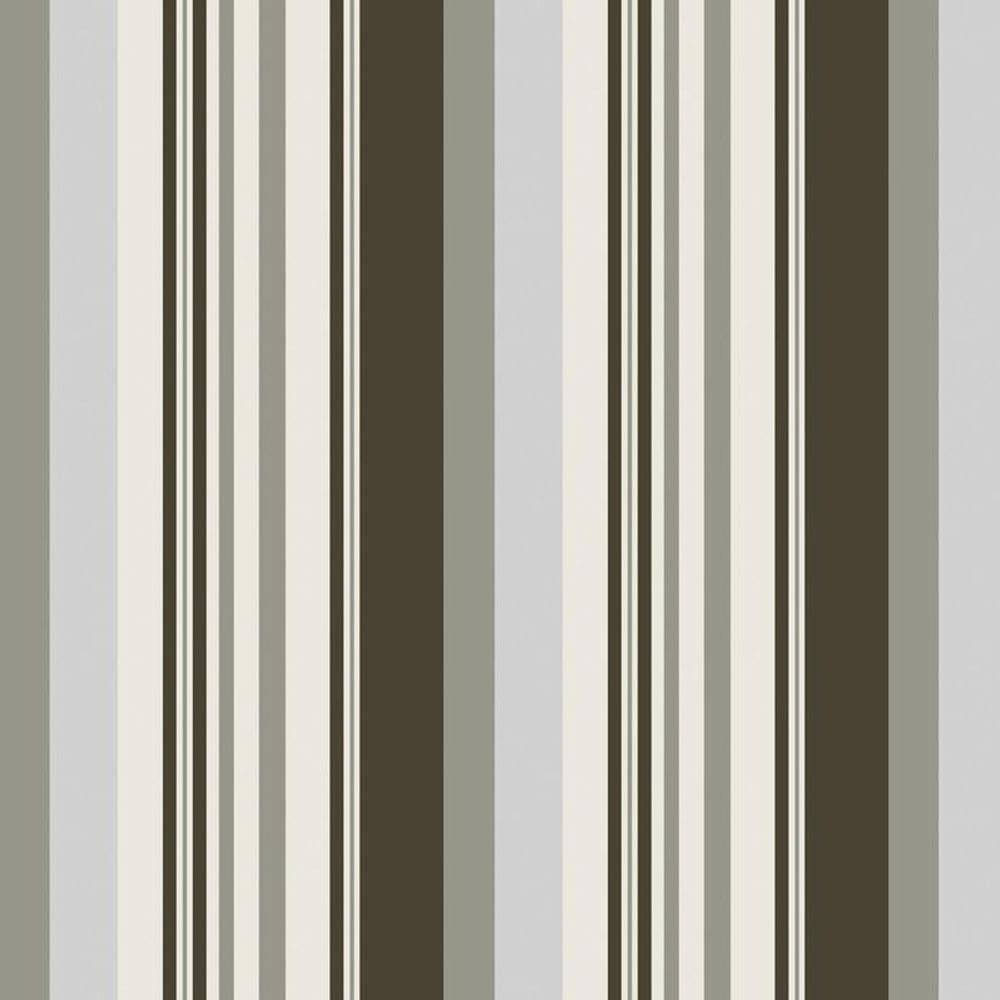 Papel De Parede Listrado Tons Preto E Cinza Adesivo Sala