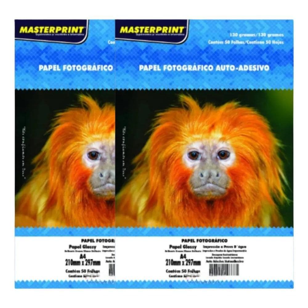 Foto Adesiva A4 130G Brilhante Masterprint - 100 Folhas