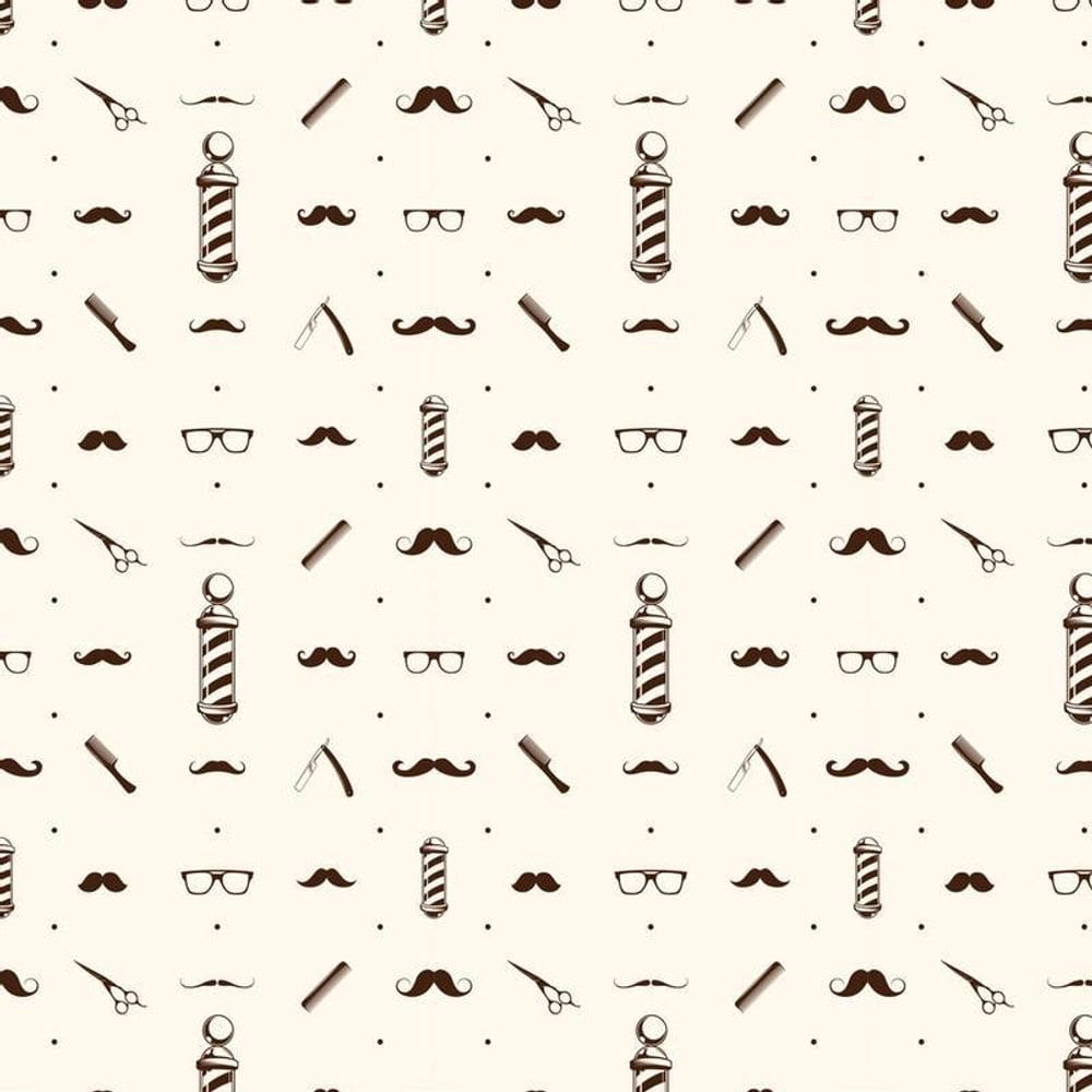 Papel De Parede Pente Cabeleireiro Retro Autocolante Lavável