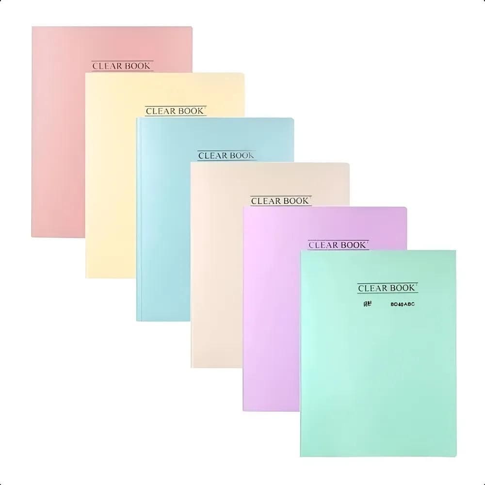 Pasta Catálogo A4 Pastel 20 Folhas - Organização Lilás