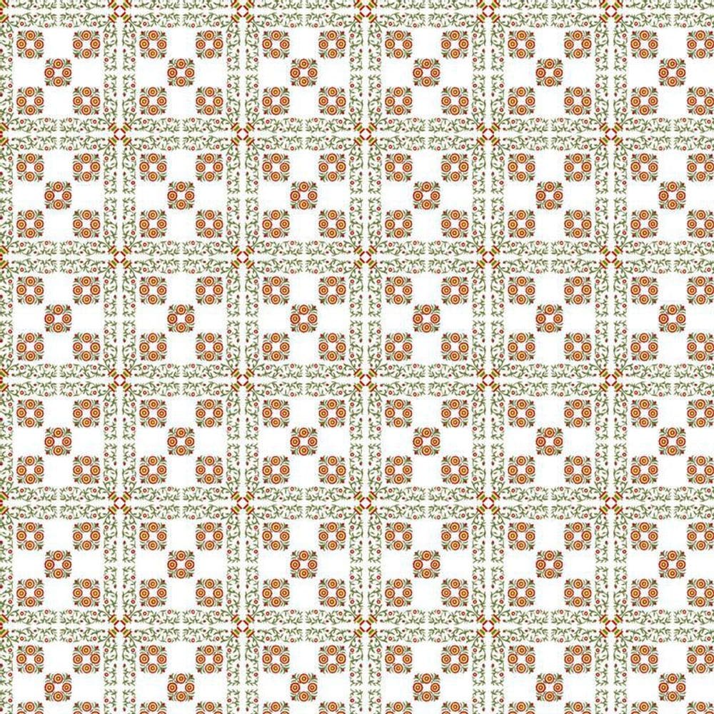 Papel De Parede Azulejo Flores Laranja Lavatório E Cozinha